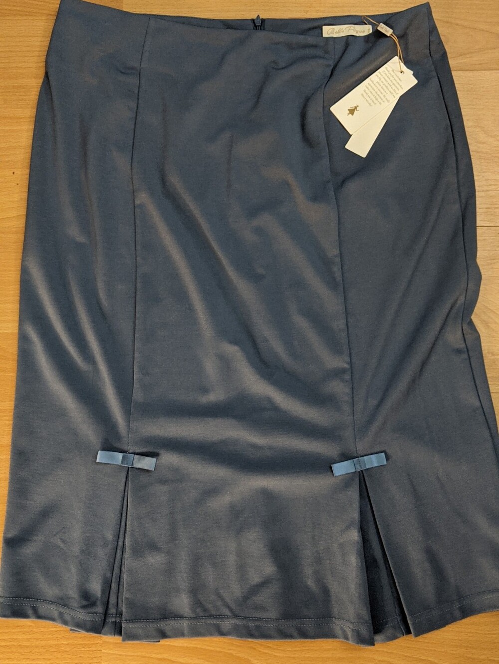 Classic Slate Pastel Blue Women’s Skirt - Picture 7 of 8